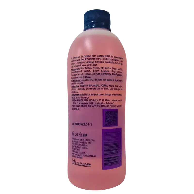 Kit Removedor de Esmaltes Ideal Sem Acetona 500ml C/3