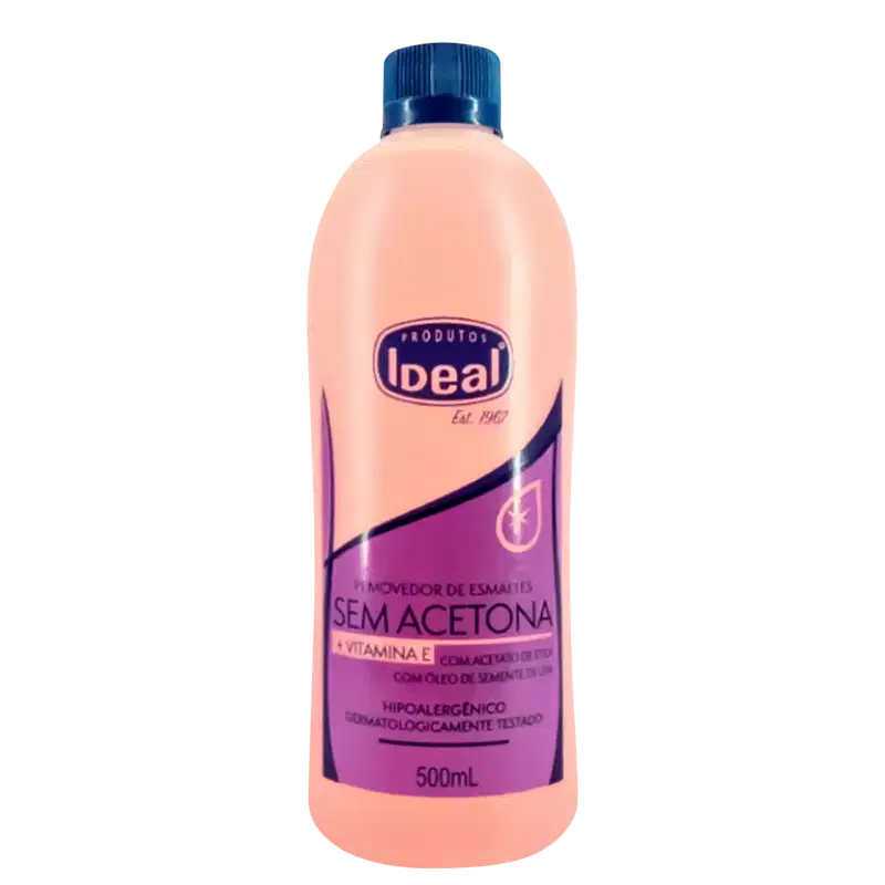Kit Removedor de Esmaltes Ideal Sem Acetona 500ml C/3