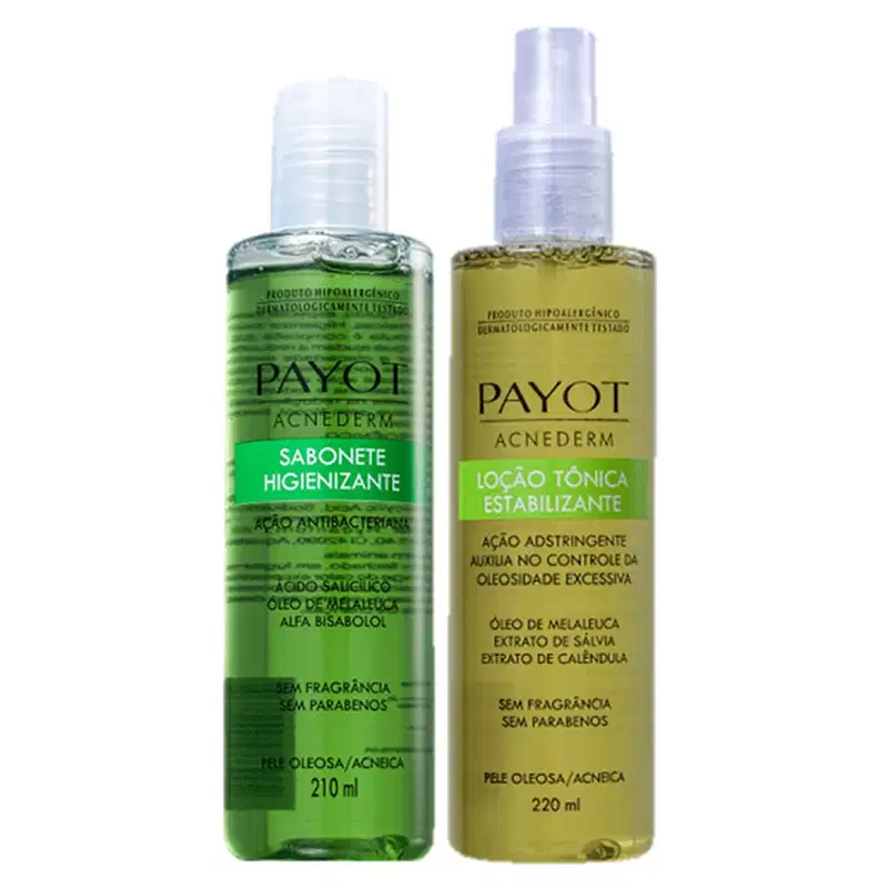 Kit Payot Acnederm - Sabonete Higienizante Liquido 210ml + Tônico Estabilizante Facial 220ml (2 Produtos)