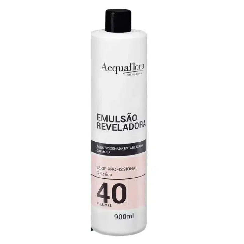 Kit Pó Descolorante + Emulsão Reveladora Acquaflora Volume 40 900ml