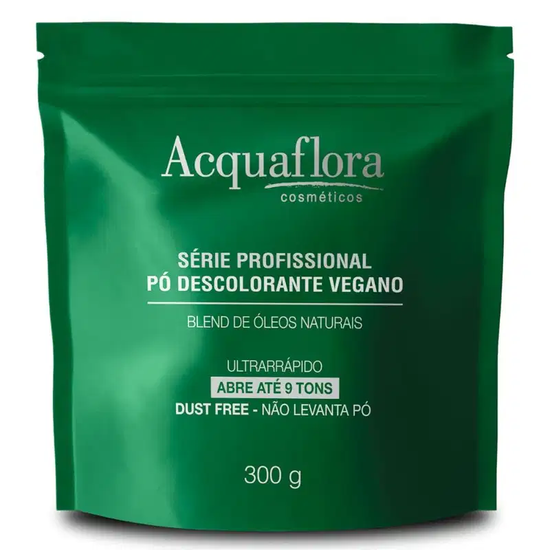 Kit Pó Descolorante + Emulsão Reveladora Vegana Acquaflora 20 Volumes 900ml