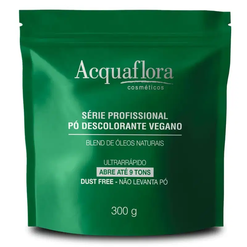 Kit Pó Descolorante + Emulsão Reveladora Vegana Acquaflora 30 Volumes 900ml