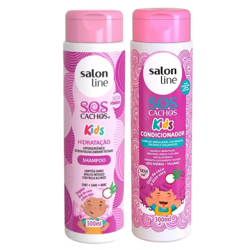 Kit Salon Line Sos Cachos Kids Hidratação C/4