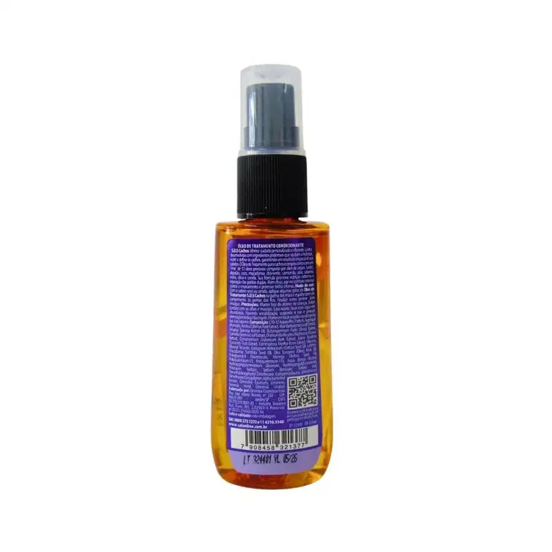 Óleo Capilar Salon Line S.O.S Cachos Super Óleos. Volumetria de 42ml.
