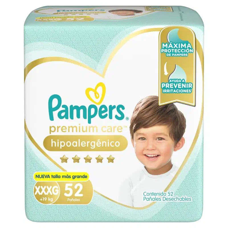 Fralda Pampers Premium Care XXXG com 52un