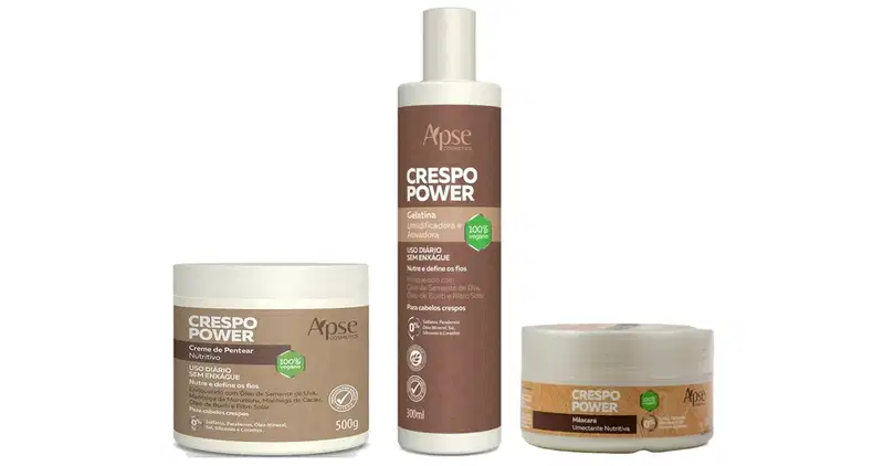 Apse Crespo Power Gelatina e Creme de Pentear e Máscara