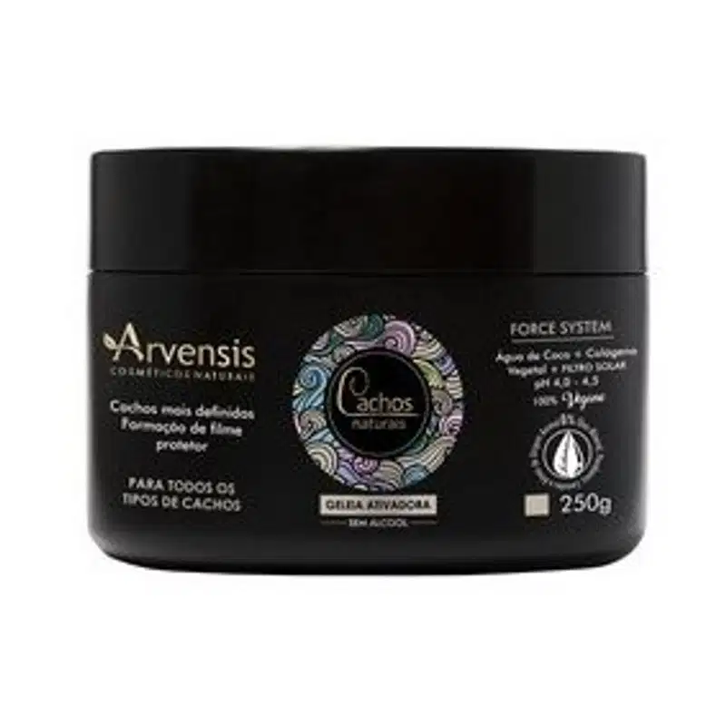 Arvensis Cosméticos Naturais Cachos Naturais - Gelatina Ativadora Fixação Leve 250g