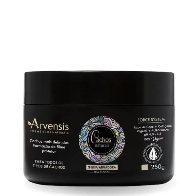 Arvensis Cosméticos Naturais Cachos Naturais - Gelatina Ativadora Fixação Leve 250g