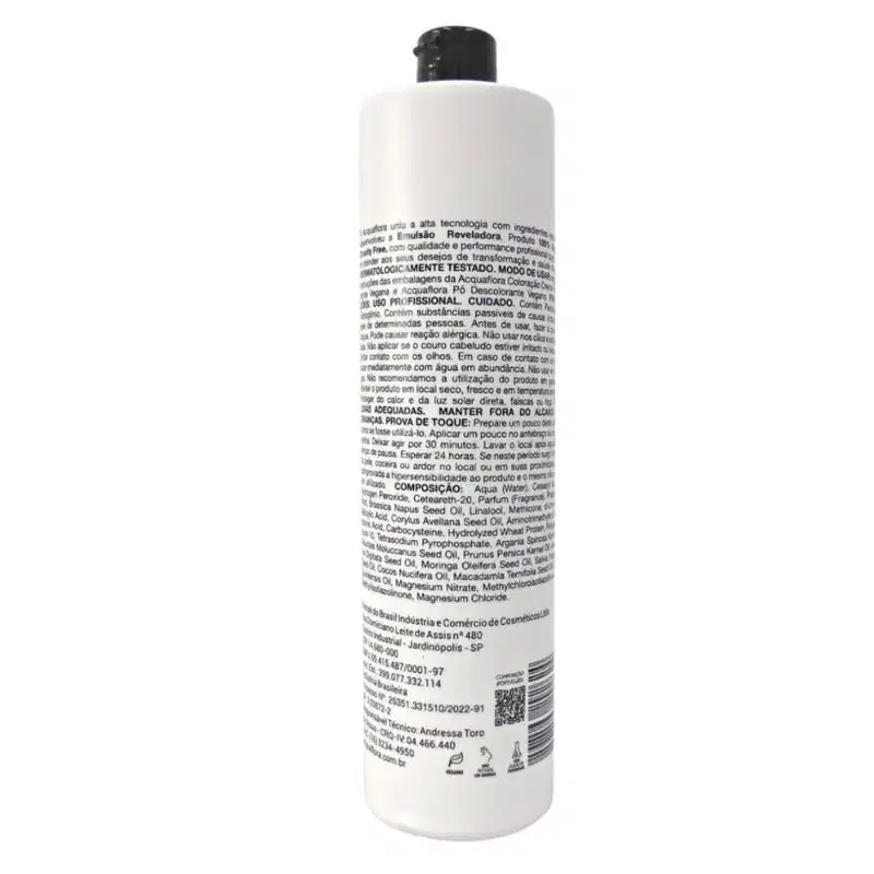 Emulsão Reveladora Vegana Acquaflora 20 Volumes 900ml