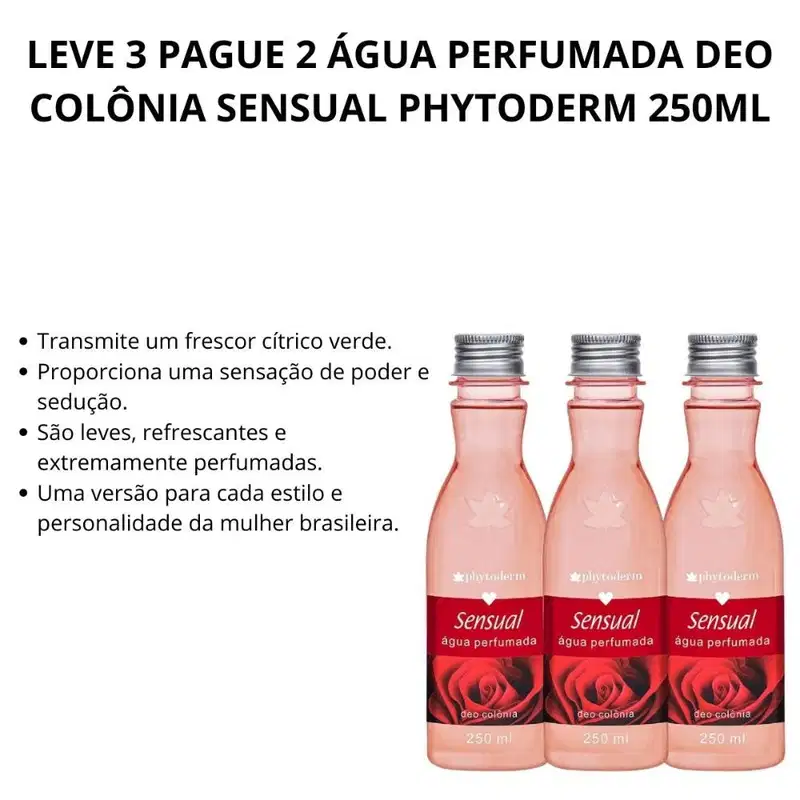 Conjunto Sensual Phytoderm Feminino Deo Colônia (3 Unidades)