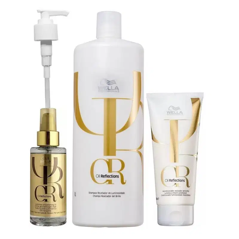Kit Wella Professionals Oil Reflections Luminous Triplo Tratamento Salon (4 Produtos)