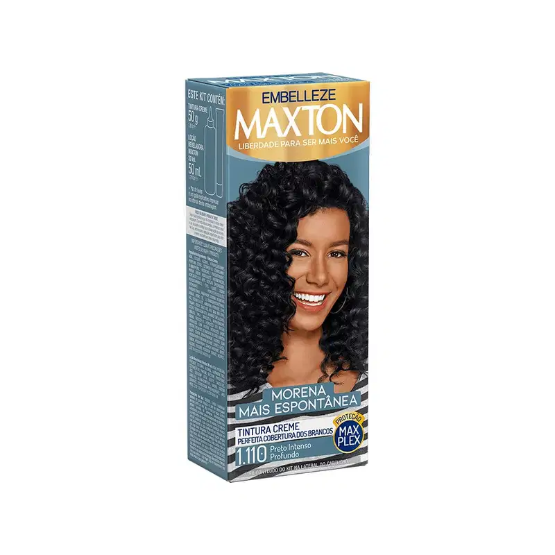 Maxton Preto Intenso Profundo 1.110 - Tintura Creme 158g