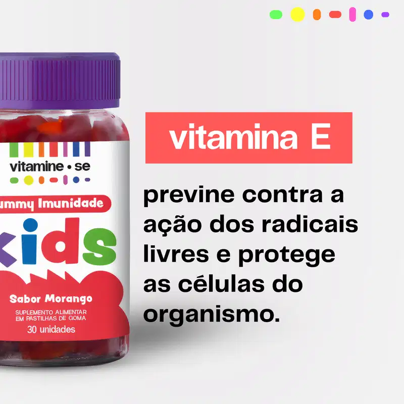 Vitamine-se Gummy Imunidade Kids - Suplemento Alimentar (30 Unidades)