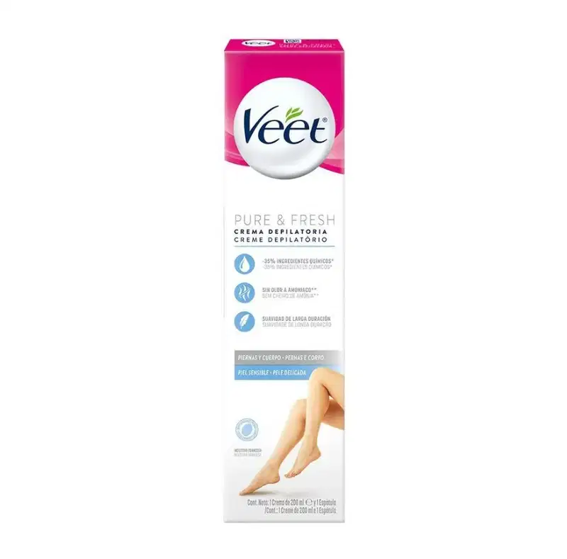 Creme Depilatório Veet Pure & Fresh Pele Sensível 200ml