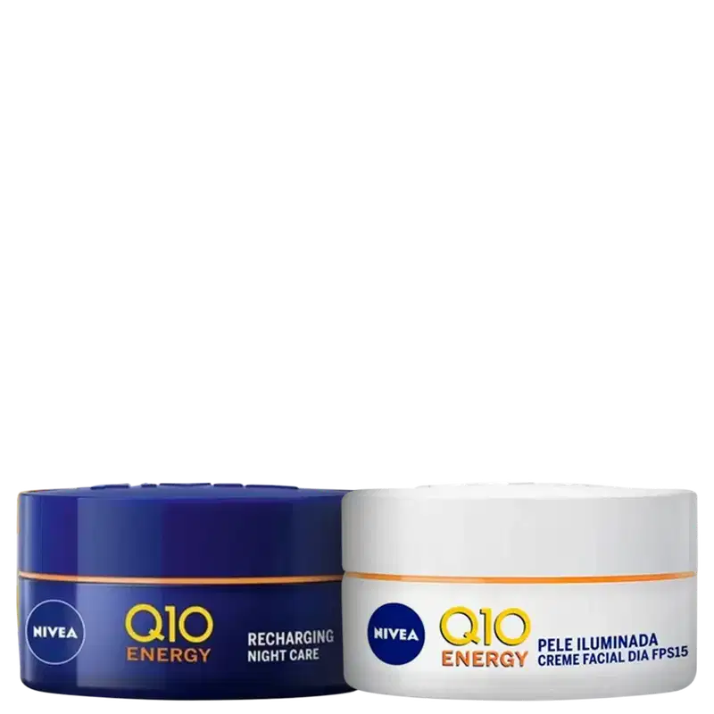 Kit Nivea Creme Facial Q10 Energy DIA + NOITE - Antissinais Vitamina C