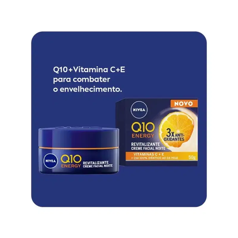 Kit Nivea Creme Facial Q10 Energy DIA + NOITE - Antissinais Vitamina C