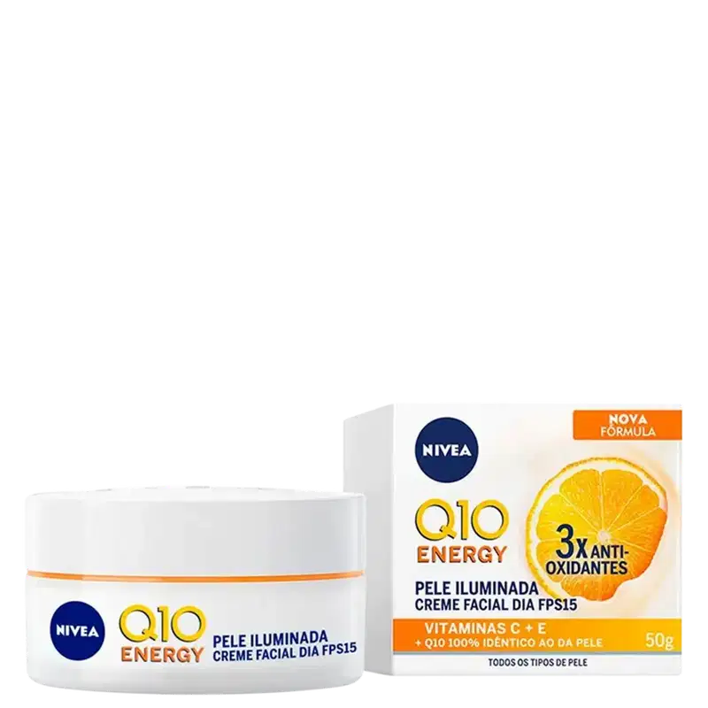 Kit Nivea Creme Facial Q10 Energy DIA + NOITE - Antissinais Vitamina C