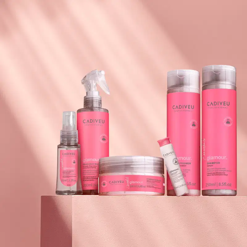 Kit Cadiveu Professional Essentials Glamour Shampoo Máscara Sérum e Açaí Oil 10 (4 produtos)