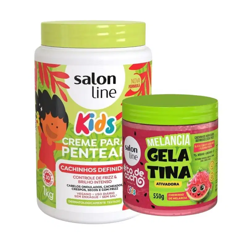 Kit Salon Line Hidra Cachinhos + Creme e Gelatina Melancia