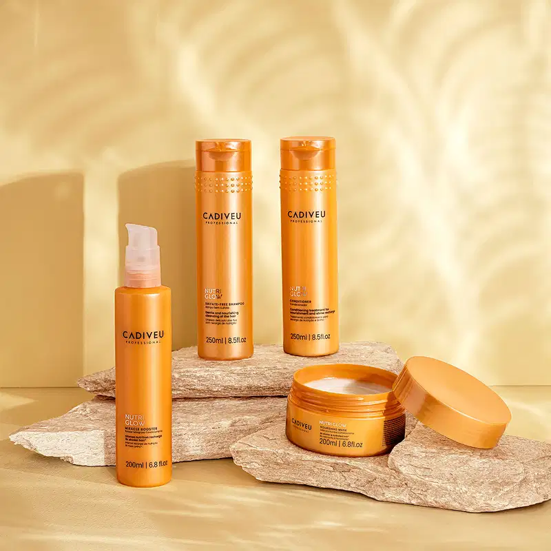 Kit Cadiveu Professional Nutri Glow Shampoo Condicionador Maxi Ondas e  Booster Pré Shampoo (4 produtos)