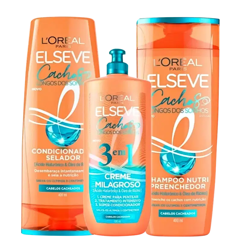 Kit Elseve L’Oréal Paris Cachos dos Sonhos (3 produtos)
