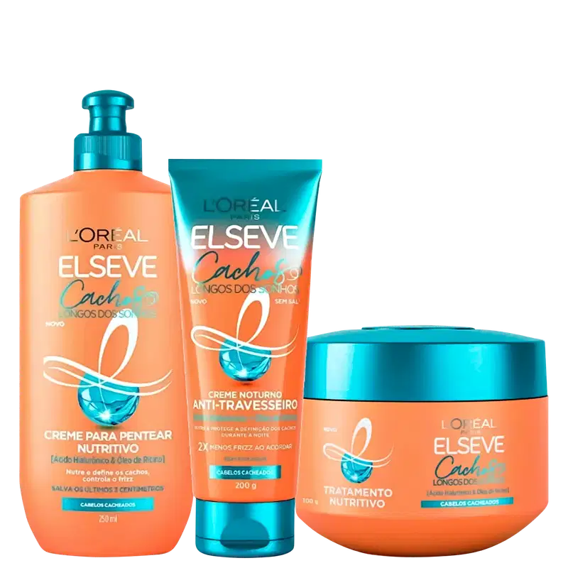 Kit Elseve L’Oréal Paris Cachos dos Sonhos Cremes (3 produtos)
