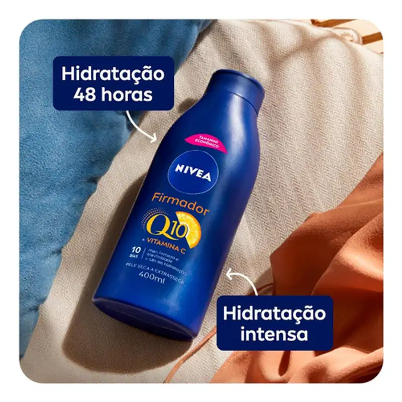 Kit 2 Creme Firmador Corpo Nivea Q10 Com Vitamina C 400 Ml