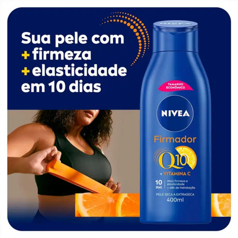 Kit 2 Creme Firmador Corpo Nivea Q10 Com Vitamina C 400 Ml