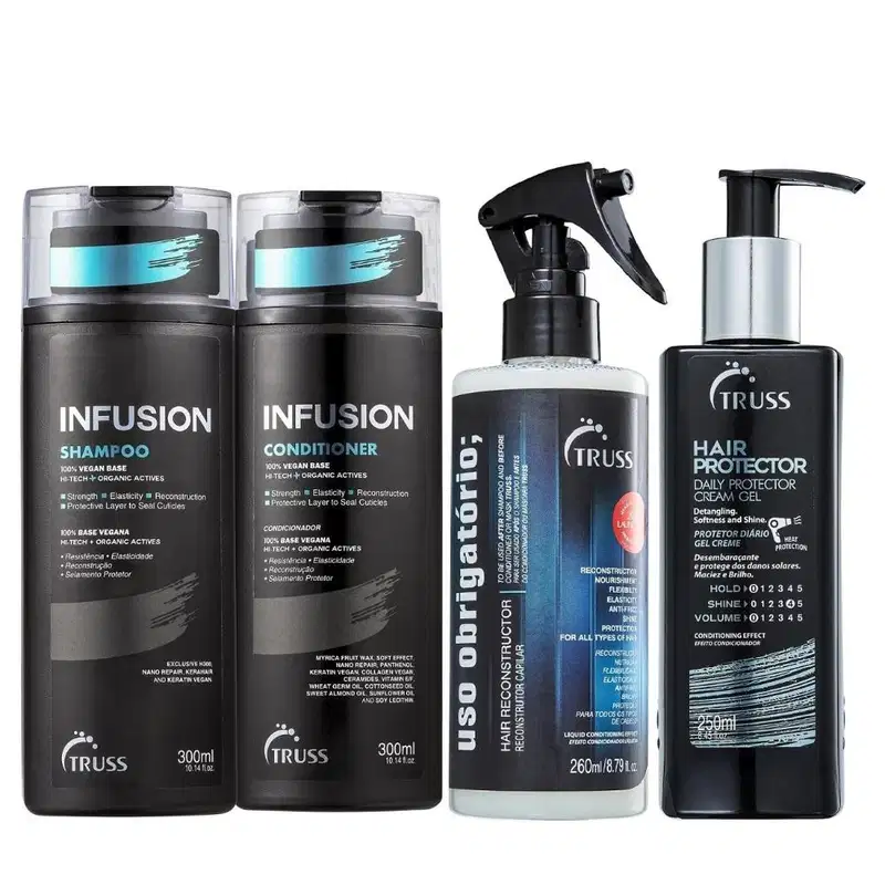 Kit TRUSS Infusion + Hair Protector + Uso Obrigatório (4 Produtos)