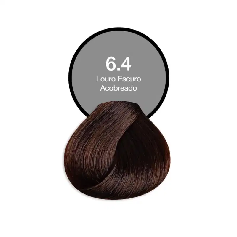 Kit Acquaflora Coloração 6.4 Louro Escuro Acobreado + Água Oxigenada 20 Volumes (2 Produtos)