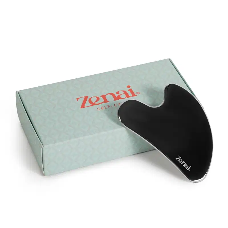 Kit Massagem Facial Boost - Gua Sha e Roller Inox Zenai