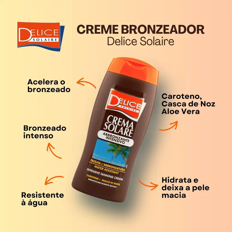 Delice Solaire Crema Solare - Creme Bronzeador 250ml