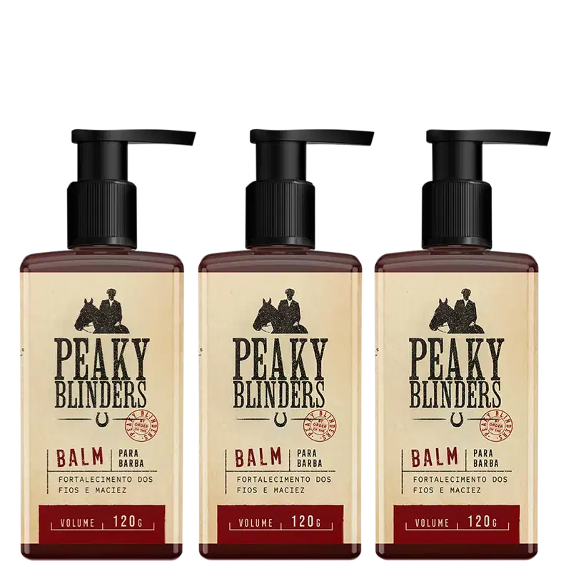 3X BALM HIDRATANTE PARA BARBA 120G PEAKY BLINDERS DON ALCIDES