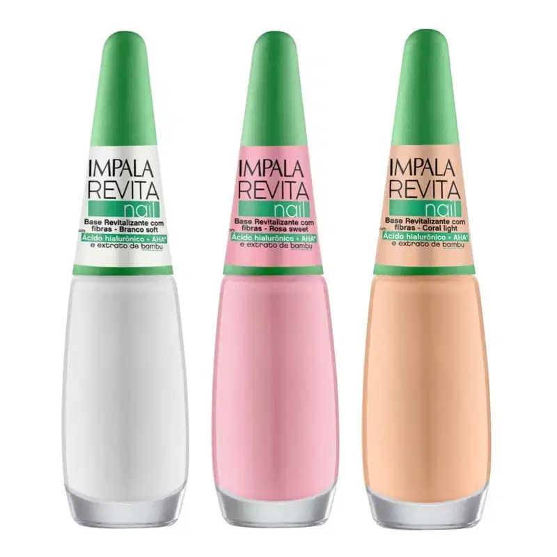 Kit Impala Revita Nail Base + Diurno e Noturno Com 5