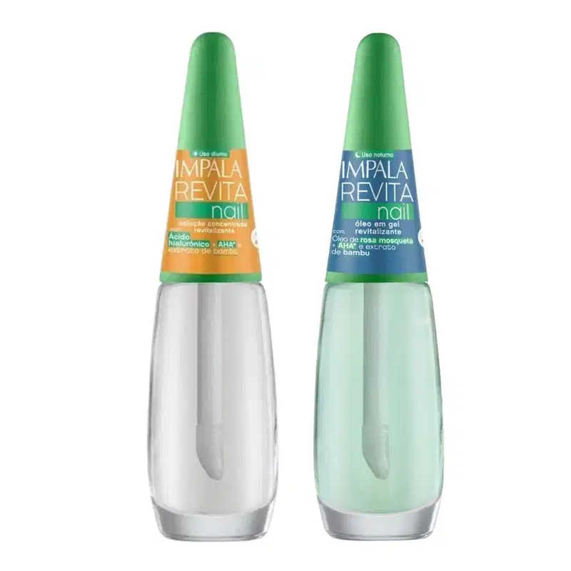 Kit Impala Revita Nail Base + Diurno e Noturno Com 5