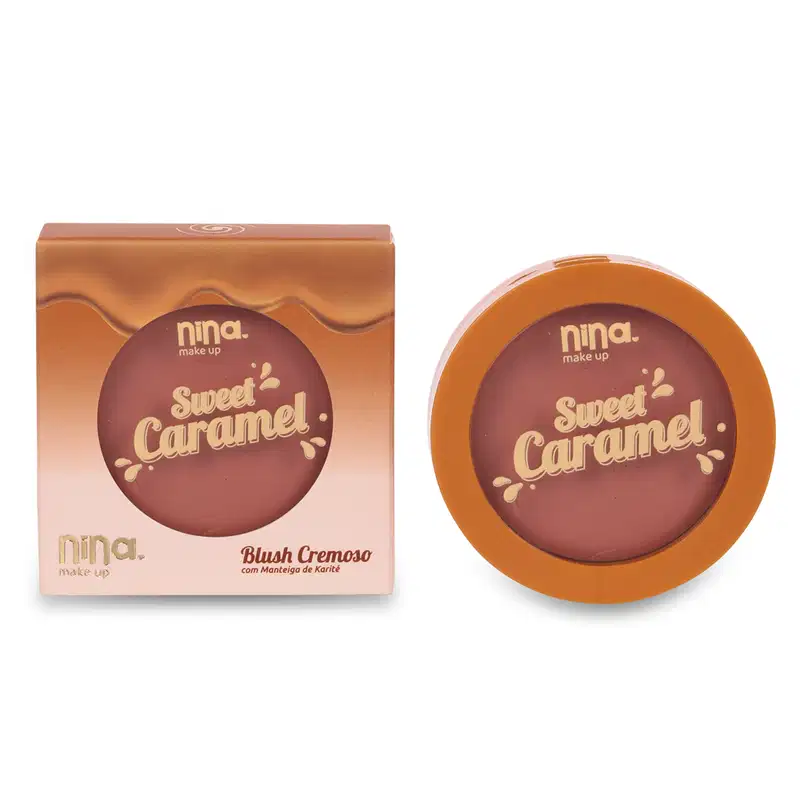 Blush Cremoso Nina Makeup Sweet Caramel, 5g.