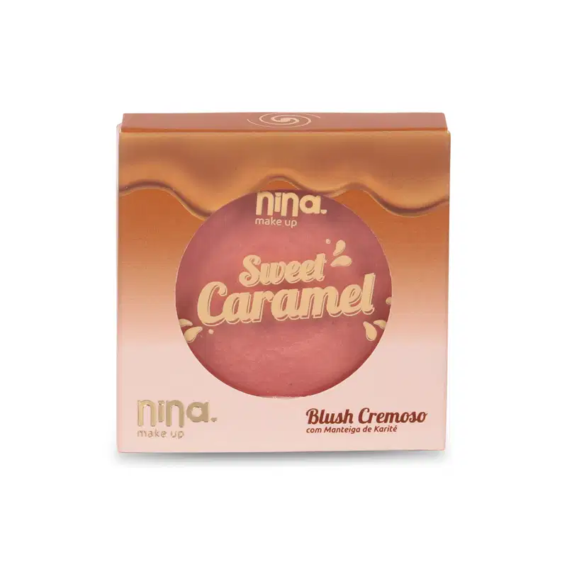 Blush Cremoso Nina Makeup Sweet Caramel Peach, 5g.