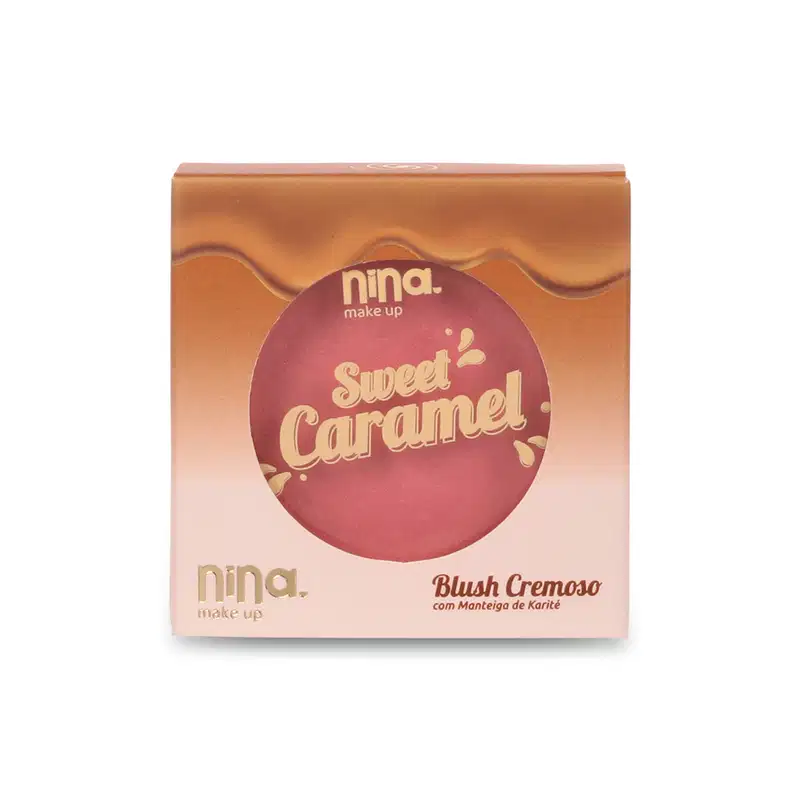 Blush Cremoso Nina Makeup Sweet Caramel Strawberry, 5g.