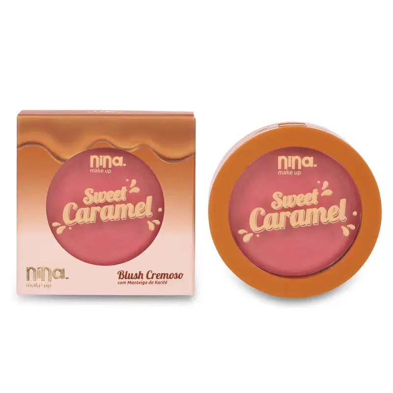 Blush Cremoso Nina Makeup Sweet Caramel Strawberry, 5g.