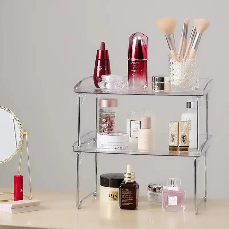 Prateleira Organizadora de Cosméticos Dobrável em Acrílico
