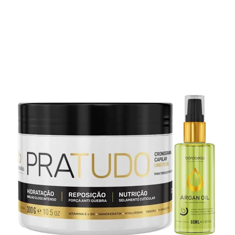 Borabella Máscara Pratudo 300g + Óleo de Argan 60ml