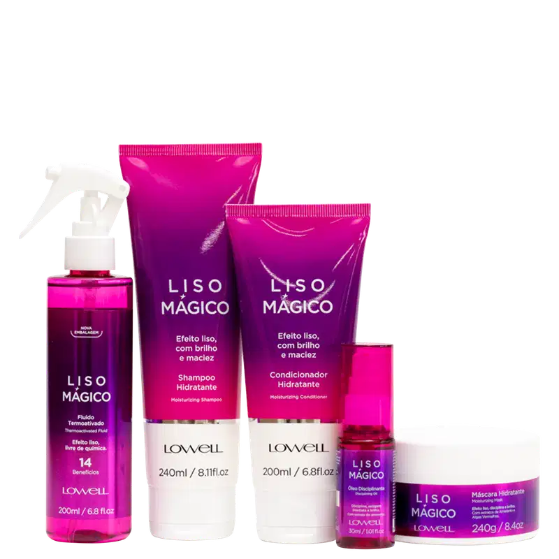 Kit Lowell Liso Mágico Full (5 Produtos)