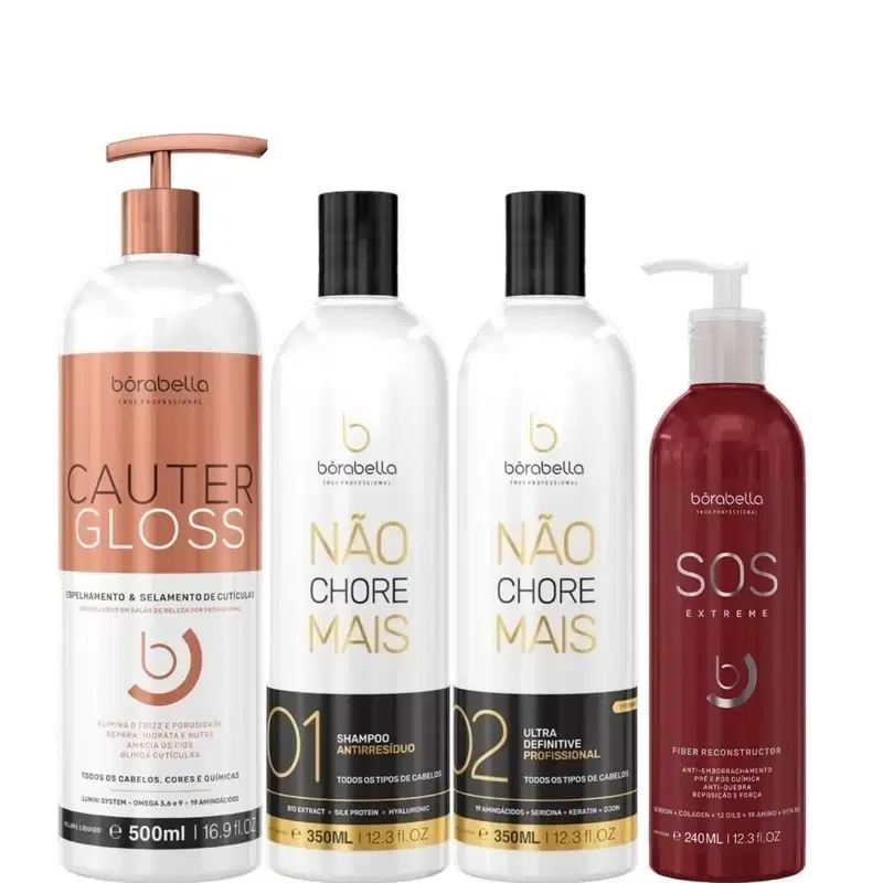 Borabella Cauter 500ml + Kit Não Chore Mais 350ml + SOS 240ml