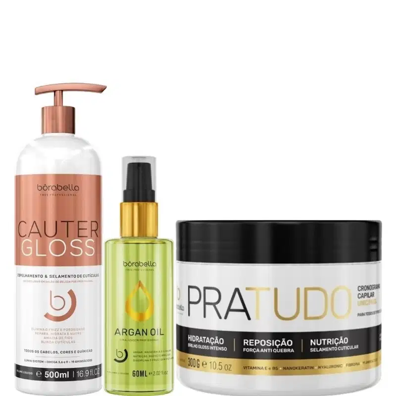 Borabella Cauter Gloss 500ml + Argan 60ml + Pratudo 300g