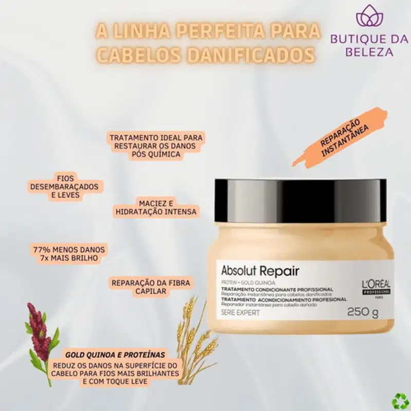 Kit L'Oréal Professionnel Serie Expert NutriOil Inforcer Absolut Repair Trio I (3 Produtos)