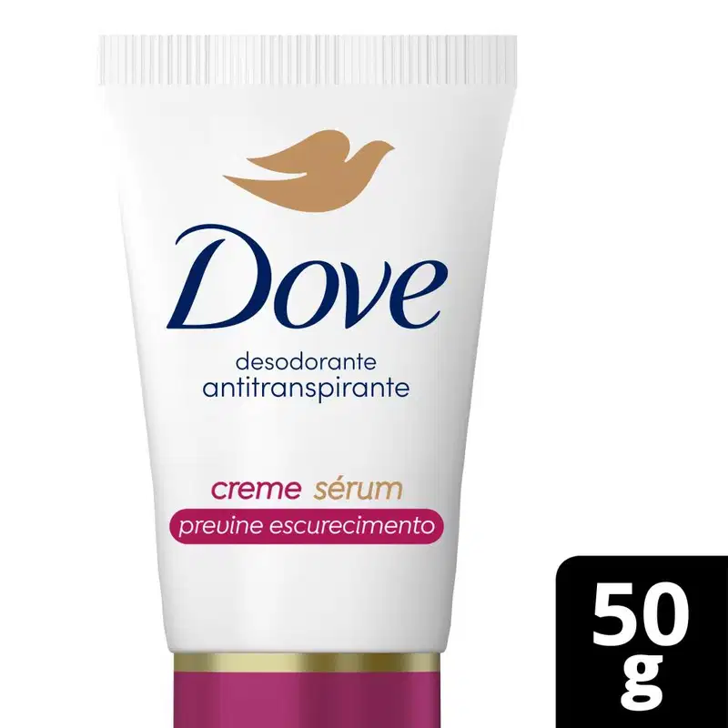 A imagem mostra o Desodorante Antitranspirante em Creme da marca Dove.