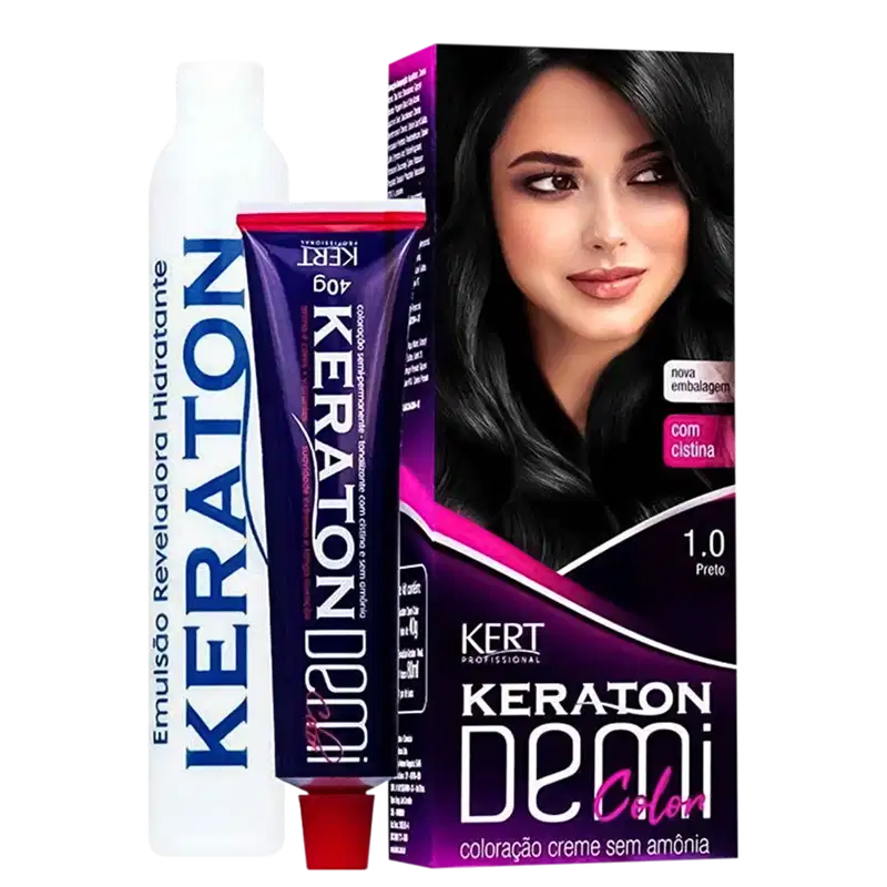 Keraton Demi Color 1.0 Preto - Tonalizante 40g