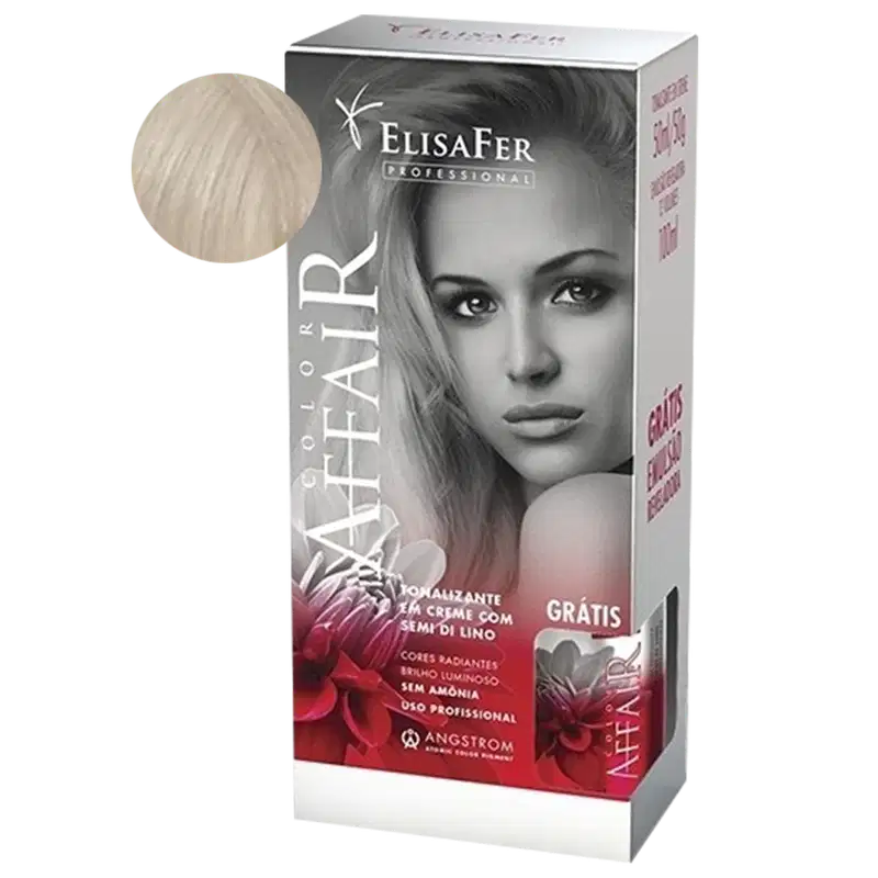 Color Affair Elisafer 12.16 Louro Platino Acinzentado - Tonalizante 50g