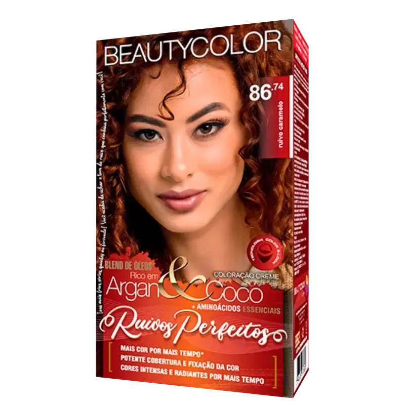 BeautyColor Ruivos Perfeitos 86.74 Ruivo Caramelo - Coloração Permanente