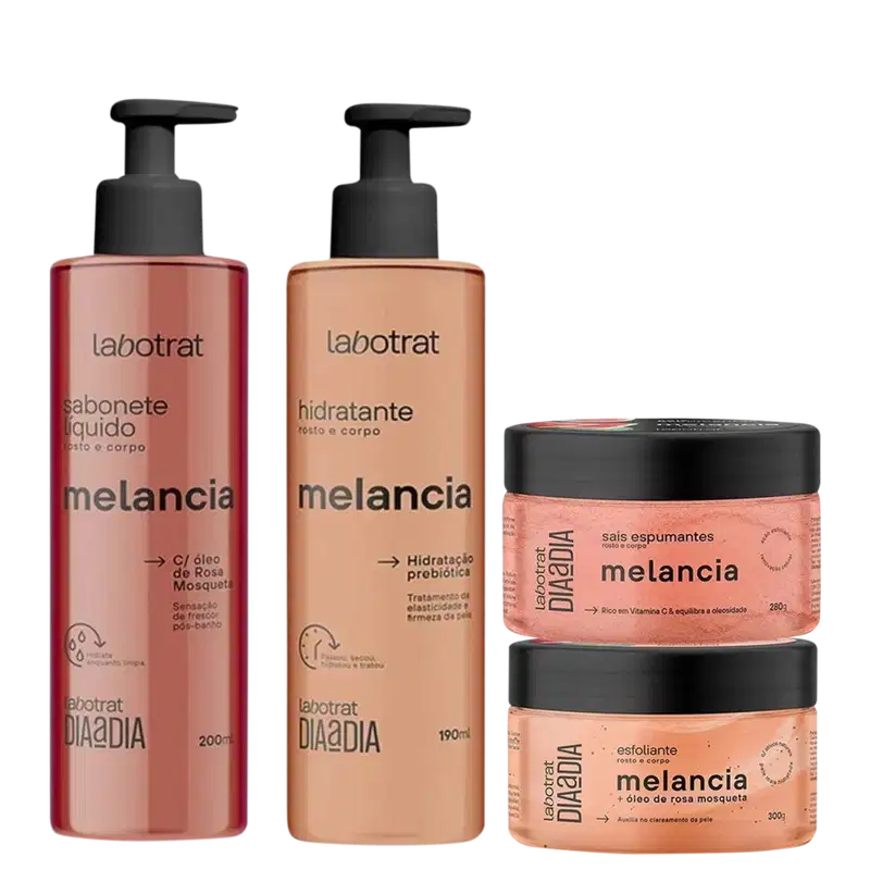 Kit Banho Perfumado Melancia Labotrat Dia A Dia Corpo E Rosto